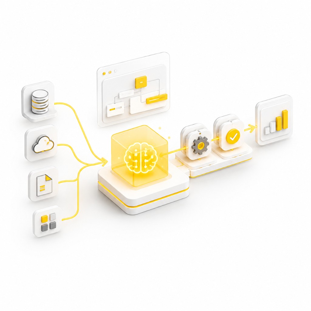 AI and automation workflow illustration